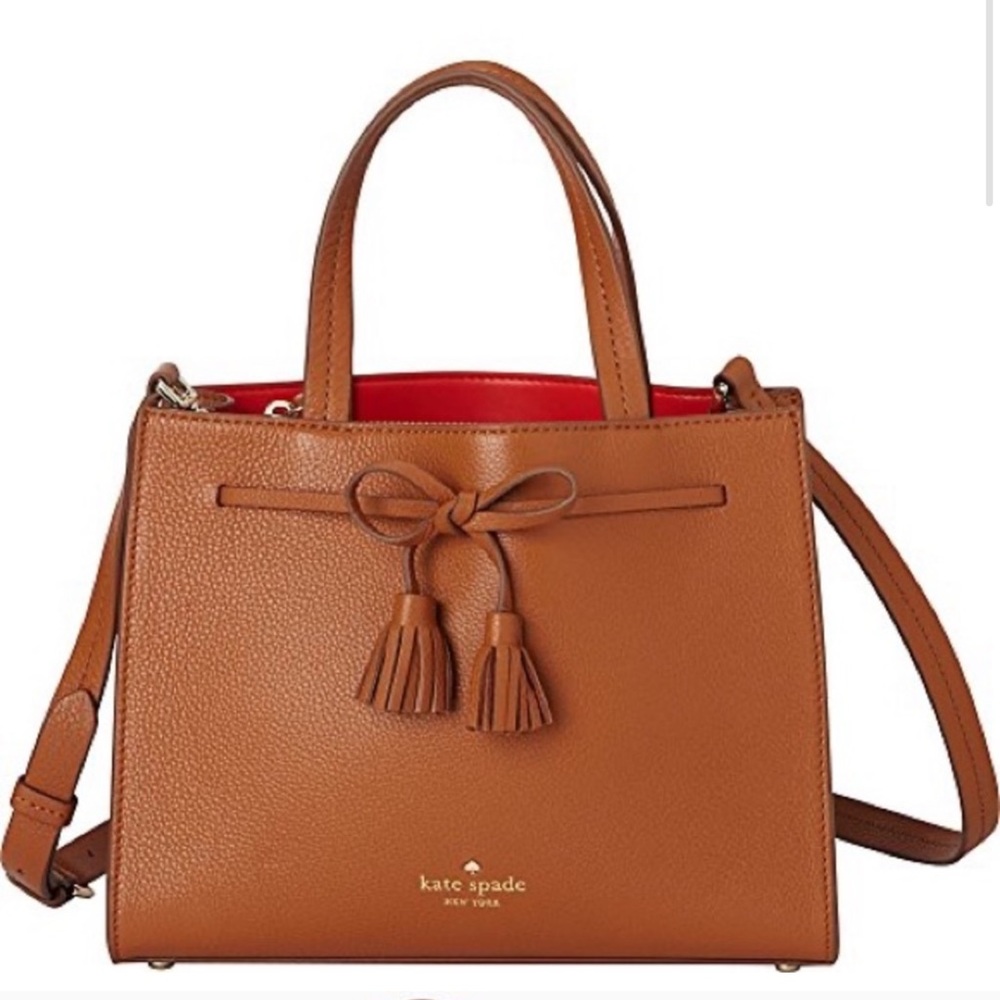 Kate Spade New York Hayes Bow Camel Satchel Bag